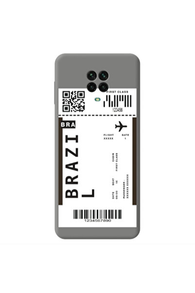 Other Xiaomi Redmi Note 9 Pro Brazil BRA Grey Colored Silicone TPU Θήκη