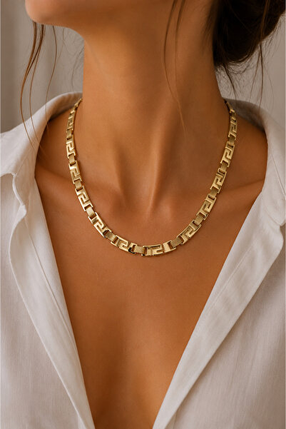 LABİRENT MODEL GOLD KOLYE