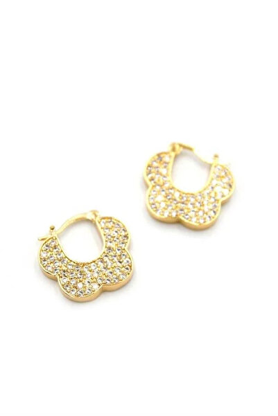 Marsilyan Nvdn- Ieg - Stone Flower Earrings - Gold Iegrs-Nvdn1