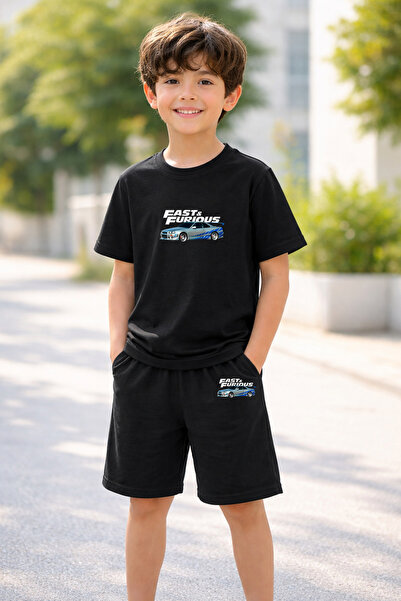 LORVEX Boy's Shorts Set Printed Cotton Summer Comfortable Fit Sports Combination