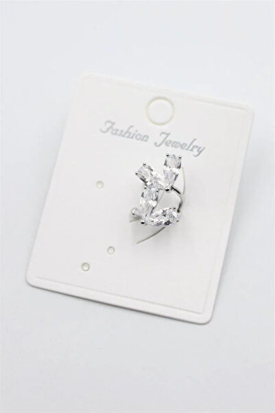 Marsilyan Nvdn- Ieg - Stoned Cartilage Earrings - Silver Iegrs-Nvdn1