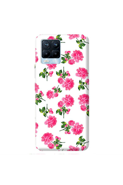 Other Realme 8 Pro Roses White Transparent Silicone TPU Θήκη
