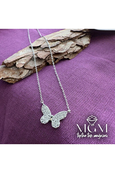 Marsilyan NVDN- Ieg - قلادة على شكل فراشة مرصعة بحجر الزركون IEGRS-NVDN1