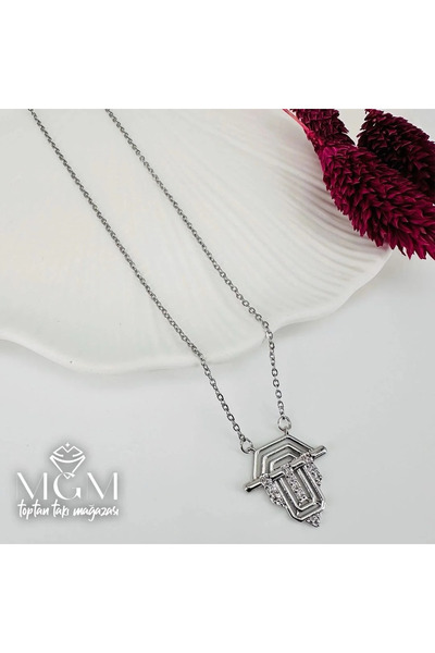 Marsilyan NVDN- Ieg - قلادة من حجر الزركون الفولاذي IEGRS-NVDN1