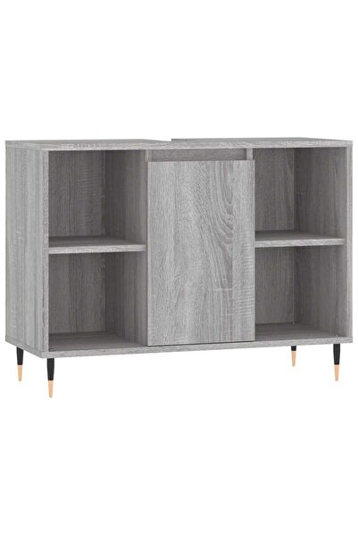 vidaxl Dulap pentru baie, gri sonoma, 80x33x60 cm, lemn compozit
