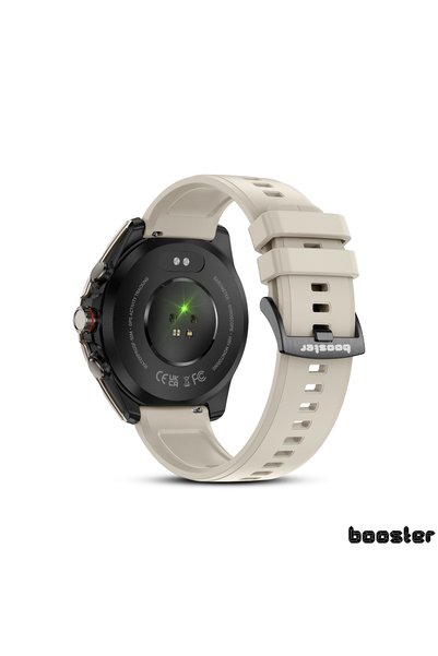 BOOSTER REVIEW Smartwatch Booster Military M3, AMOLED 1.43”, GPS multi-satelit, răspuns rapid WhatsApp, 5ATM, baterie 670mAh, 100+ moduri sport, puls, SpO2, somn, busolă, altimetru, lanternă, Android/iOS