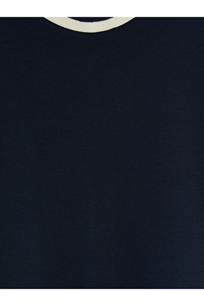 LC Waikiki Navy Blue Crew Neck Soft Touch Women's T-Shirt