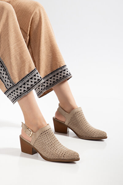 MS SUGAR SHOES Stylish and Comfortable Breathable Summer Cowboy Suede Open-Ba...