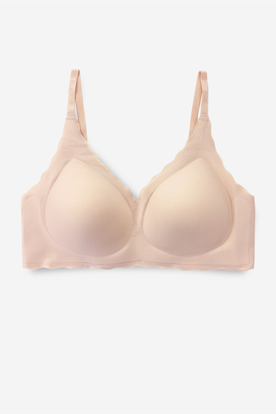 ZICCHO Seamless Bra with Curved Detail Without Underwire