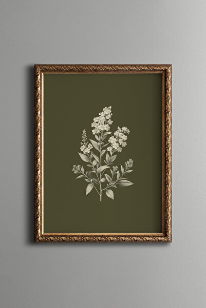 epiqart Elegant White Floral Design - Vintage Patterned Frame - Slim Model