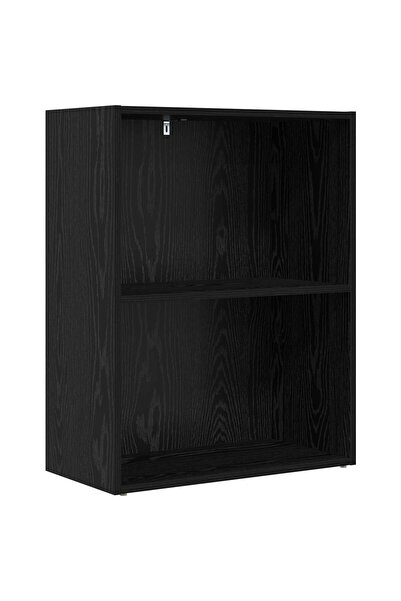 vidaxl Raft pentru cărți Stejar Negru 60 x 30 x 76.5 cm Lemn compozit