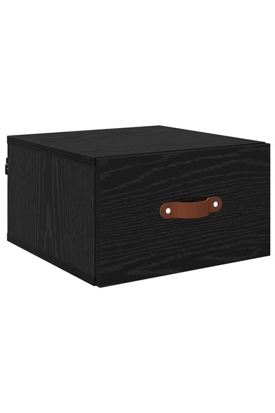 vidaxl Noptieră suspendată Stejar Negru 35 x 35 x 20 cm Lemn compozit