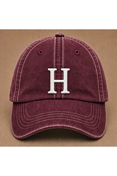 WeavedCo Letter "H" Special Design for Names Embroidered Vintage Washed Baseb...