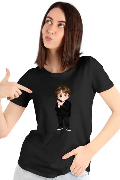 OEM Tricou Femei Lewis Capaldi Chibi Cartoon