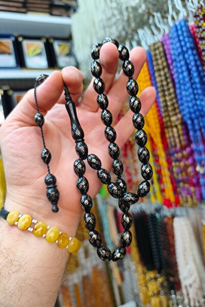 Vip Kehribar 9X12 mm Beyzi Silver-Cut Kuka Prayer Beads - Ebu Sırr Master Cra...