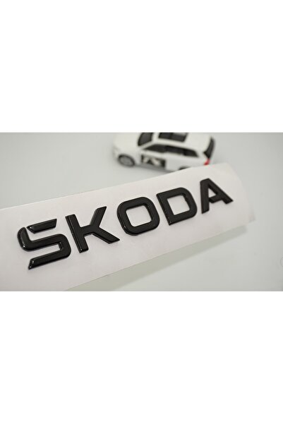 DK Tuning Enyaq Elroq Ön Kaput Siyah Yazı Logo Arma Skoda İle Uyumlu
