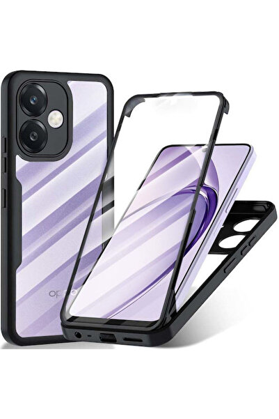 Techsuit ColorVerse 360 Πλήρους Κάλυψης Σιλικόνης Μαύρο (Galaxy A40 Oppo A60)