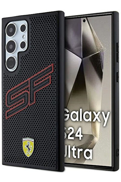 Ferrari Sf Διάτρητη Πλαστική Ροζ Πίσω Θήκη (Galaxy S24 Ultra)