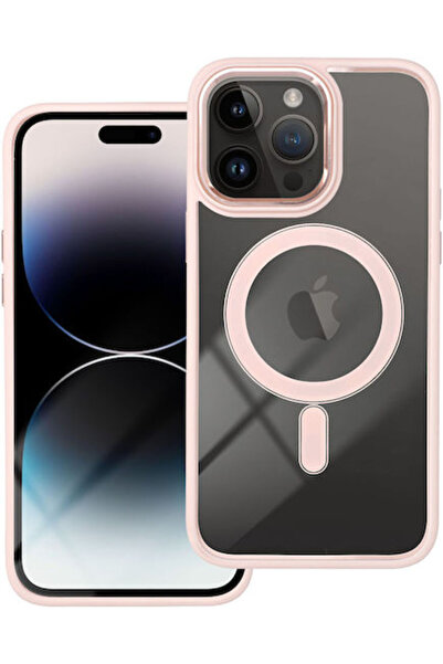 OEM Κάλυμμα Πλάτης Color Edge Mag Πλαστικό / Σιλικόνη Ροζ (iPhone 14 Pro Max)