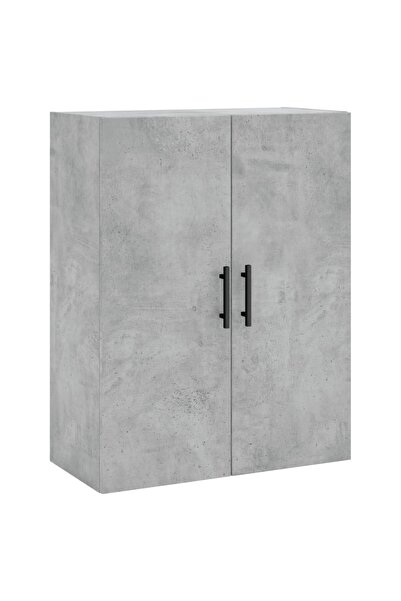 vidaxl Dulap cu montaj pe perete, gri beton, 69,5x34x90 cm