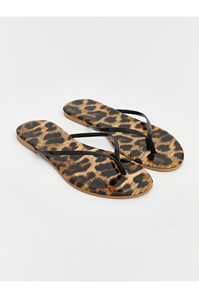 LC Waikiki Mixed Leopard Patterned Women's Flip Flops