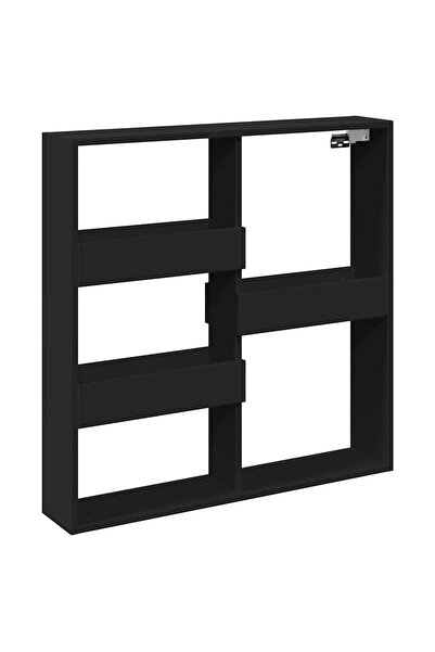 vidaxl Dulap de perete, negru, 80x15x80 cm, lemn prelucrat