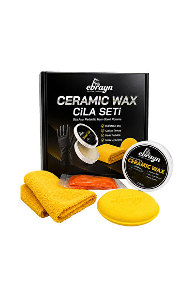 Ebrayn Ceramic Wax Seramik Katkılı Krem Cila Seti - 100 gr