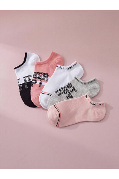 LC Waikiki Esvab • Modern & Distinctive Embroidered Girls' Booties Socks, Pac...