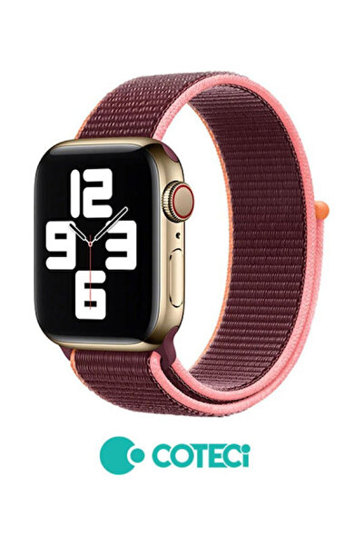COTECi Λουράκι Apple Watch 42 44 45 49mm Αθλητικό Νάιλον W72 Χρώμα Δαμασκηνί