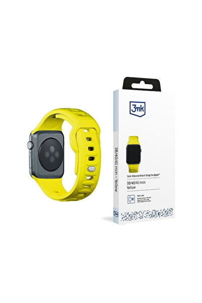 3MK Λουράκι Σιλικόνης με Κίτρινο Κούμπωμα (Apple Watch 38/40/41/42mm)