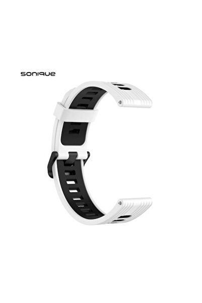 Other Λουράκι Σιλικόνης Sonique Λευκό / Μαύρο (Amazfit GTR 4/ GTR 3/ GTR 47mm...