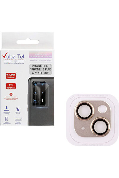 Other Volte-Tel Κίτρινο Σκληρυμένο Γυαλί Προστασίας Κάμερας για το iPhone 15 ...