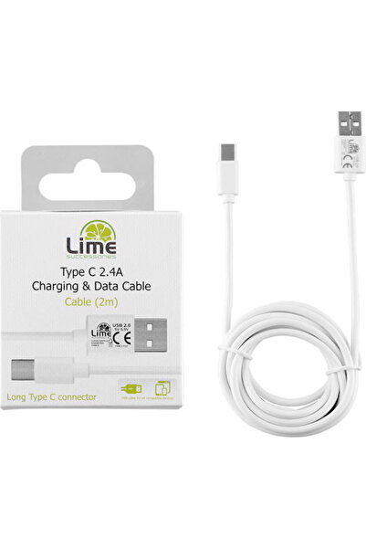 Lime&co Lime LUC02 Καλώδιο USB 2.0 USB Type-C Αρσενικό - USB-A Λευκό 2μ 280821