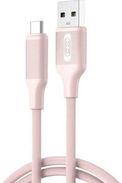 Xo Καλώδιο USB 2.0 USB-C Αρσενικό - USB-A Ροζ 1μ 16.005.0327