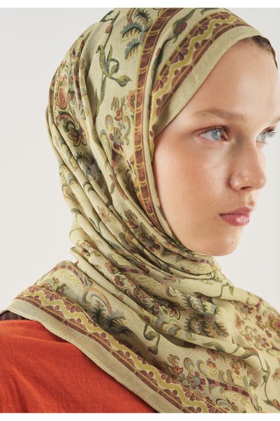Freshscarfs Șal din viscoză moale cu model etnic, bej