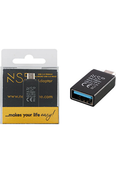 NSP Μετατροπέας micro USB αρσενικό σε USB-A θηλυκό 1 τεμάχιο