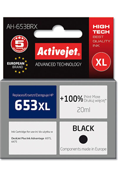 Other Συμβατό δοχείο μελάνης εκτυπωτή inkjet Active Jet HP 653XL 3YM75AE, 720...