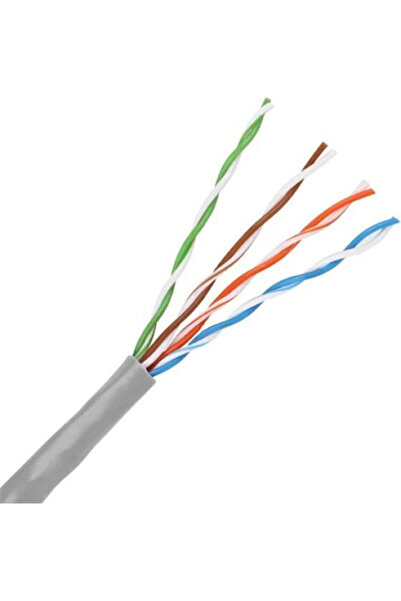 VCOM Καλώδιο Ethernet Gigabit Cat.5e Χάλκινο Άμεσης Σύνδεσης 305μ Γκρι