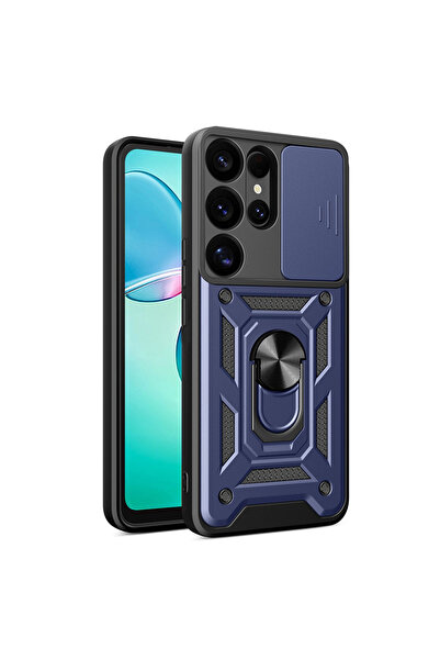 Hurtel Husă tip armură pentru Samsung Galaxy S25 Ultra cu inel și protecție p...