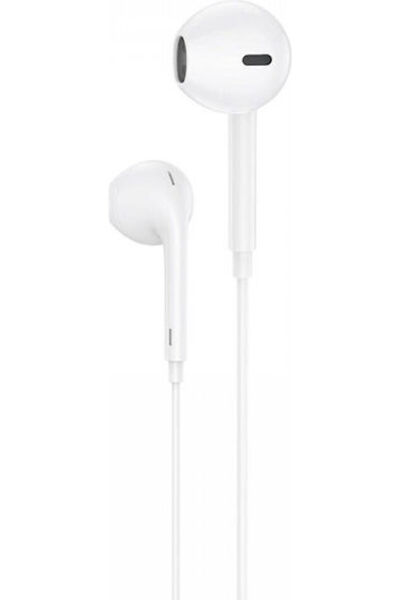 FONENG Ακουστικά ψείρες handsfree με βύσμα 3.5mm, λευκά