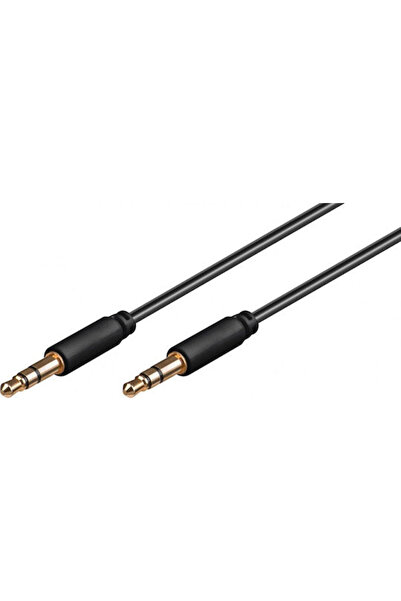 goobay Καλώδιο Jack 3.5mm - Αρσενικό 3.5mm σε Αρσενικό 3.5mm, Μαύρο, Μήκος 3μ