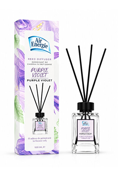 ENERGIE Air Reed Diffuser Purple Violet 100 ml – Odorizant de cameră cu bețiș...