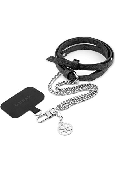 Guess Καθολικό Λουράκι Λαιμού για Smartphone και Κινητά Τηλέφωνα, Μαύρο