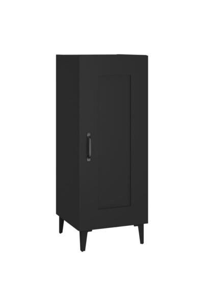 vidaxl Servantă, negru, 34,5x34x90 cm, lemn compozit
