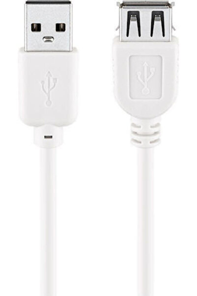 goobay Καλώδιο USB 2.0 0,3μ A-Αρσενικό σε A-Θηλυκό Λευκό (96196)