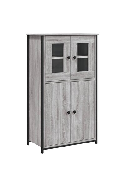 vidaxl Dulap înalt, gri sonoma, 62x32x106,5 cm, lemn prelucrat