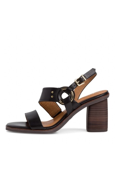 Tamaris Black sandals made of leather