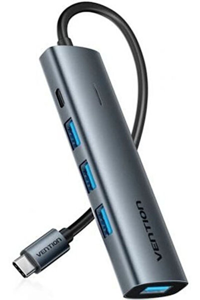 Vention Διανομέας USB 3.0 4 θυρών με σύνδεση USB-C Γκρι Κωδικός: TGZHB