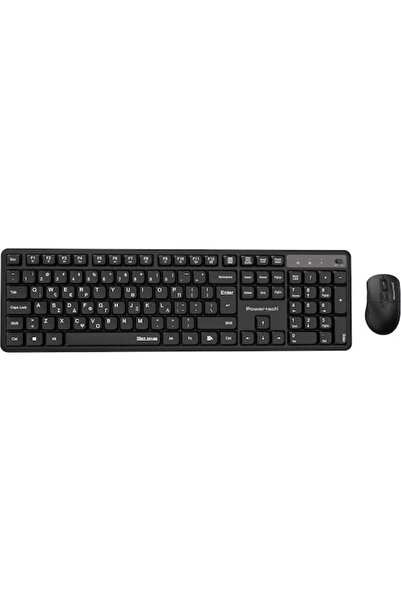 POWERTECH PT-1541 Ασύρματο Σετ Πληκτρολογίου και Ποντικιού Ελληνικό