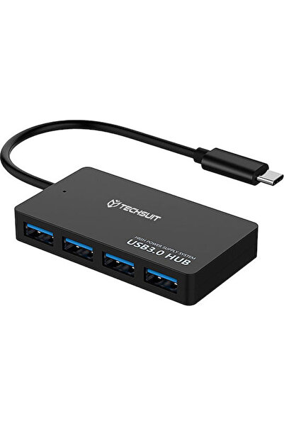 Techsuit Διανομέας USB 4 Θυρών USB 3.0 με σύνδεση USB-C Κωδικός: HUBTC012;H16